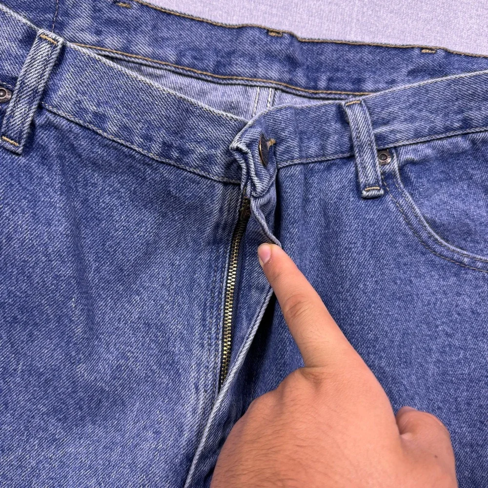 Wrangler Mens Blue Denim Regular Rodeo Stretch Straight Leg‎ Jeans Size 38x29